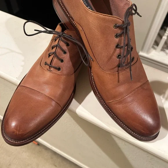 Aston Grey Shoes | Aston Grey Mens Size 13 Cap Toe Oxford Dress Shoes | Color: Brown/Tan | Size: 13 | Branch0405'S Closet